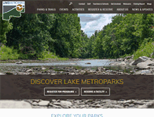 Tablet Screenshot of lakemetroparks.com